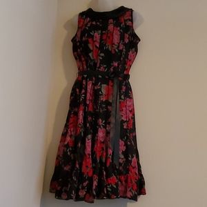 Sandra Darren chiffon floral dress